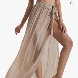 Tan beach skirt coverup never worn